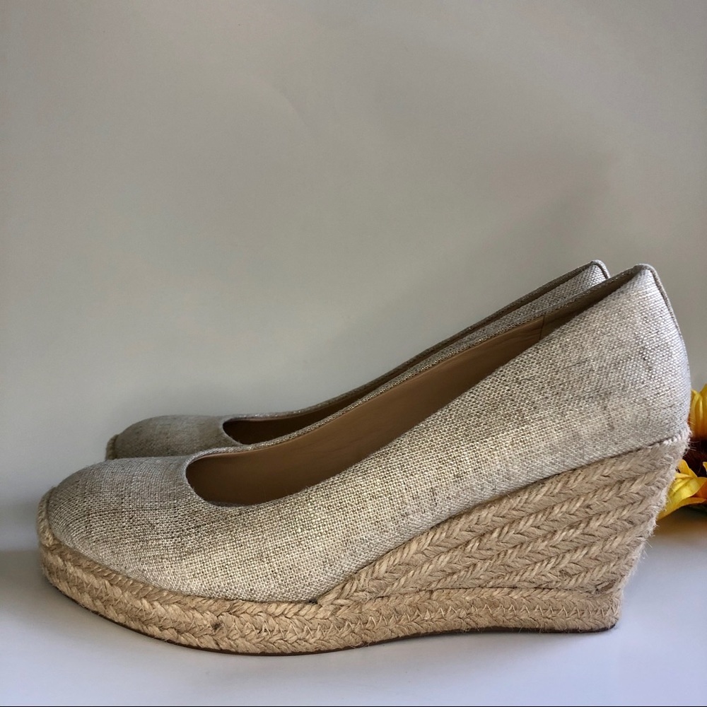 J. Crew Metallic gold Wedge - Size 6.5 - Picture 4 of 8